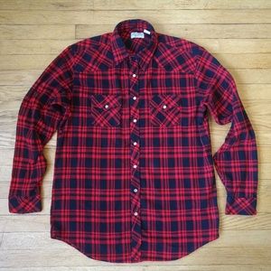 Eagle Crest Shirts - Vintage Red & Navy Flannel Eagle Crest Shirts - Vintage Red & Navy Flannel